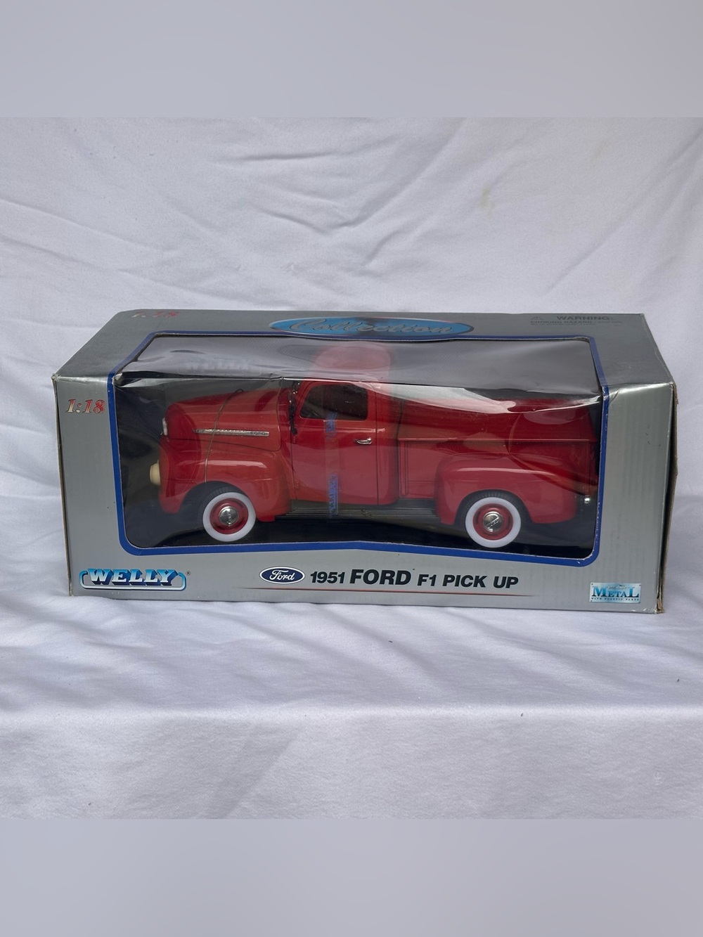 Welly 1951 Ford F1 Pickup Die-Cast Toy Truck - Red